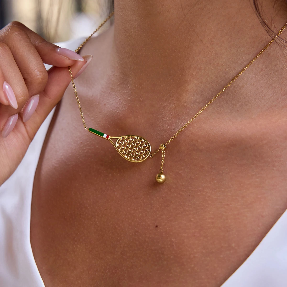 Courtside Tennis Necklace & Bracelet Set