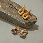 Orla Oval Gold Stud Earrings — Earrings