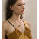Serra Tiger Stone Pendant Necklace in Camel — Necklaces