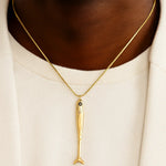 Coral Sardine Pendant Necklace — Necklaces