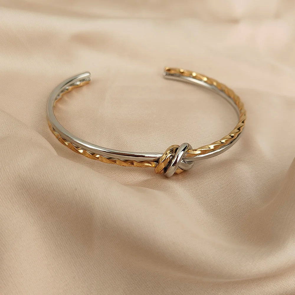 Knox Twisted Cuff Bangle — Bracelets
