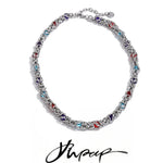 Aegean Glass Stone Chain Necklace in Camel — Necklaces