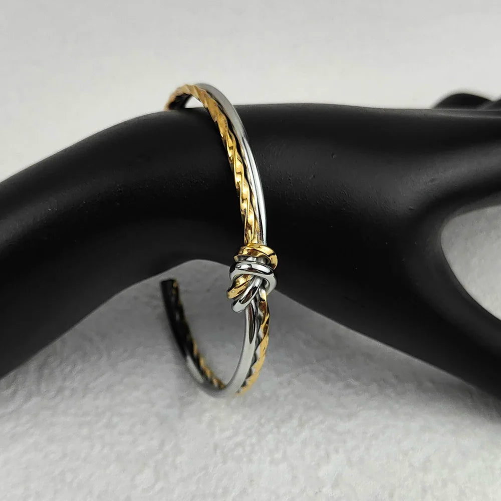 Knox Twisted Cuff Bangle — Bracelets