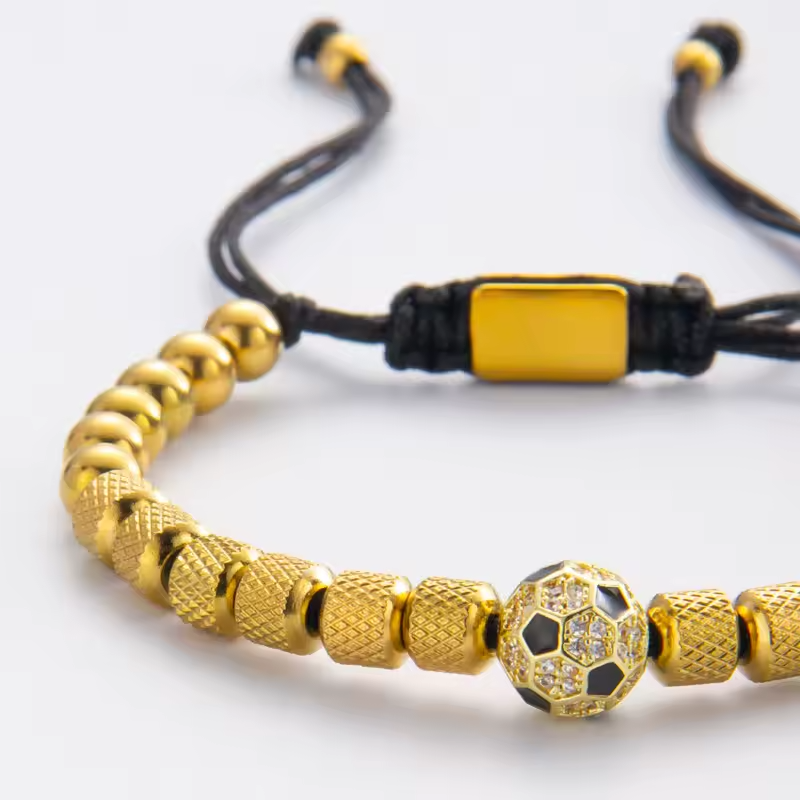 Football Beaded Bracelet