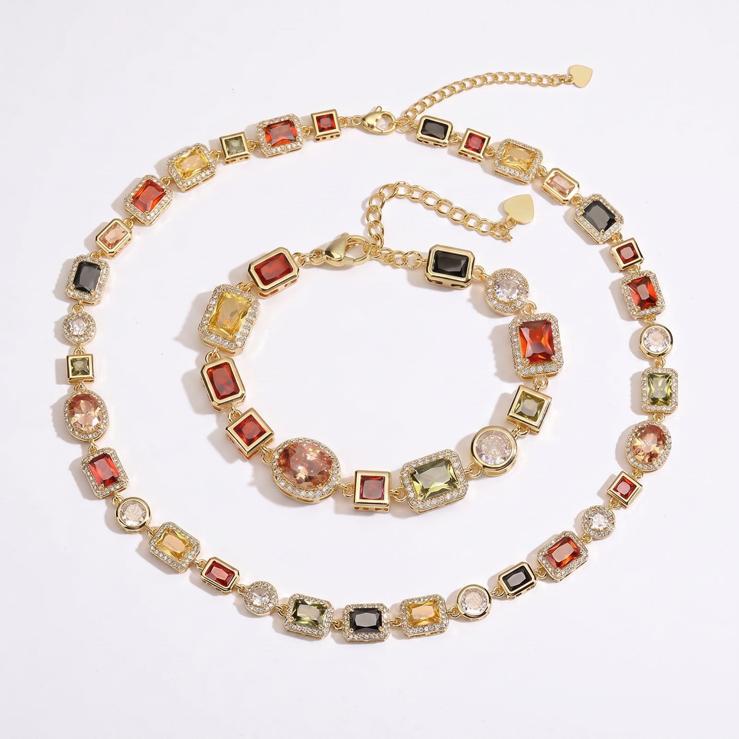 Vesper Geometric Bracelet & Necklace Set
