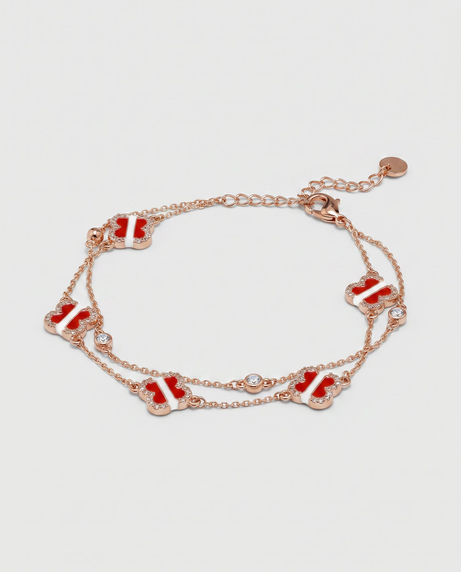 Clover Zircon Layer Bracelet