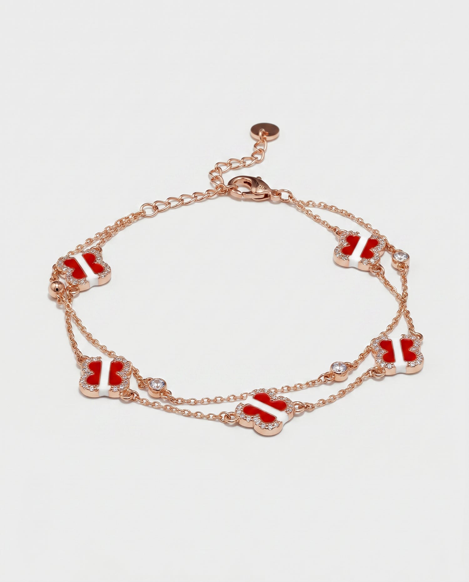 Clover Zircon Layer Bracelet