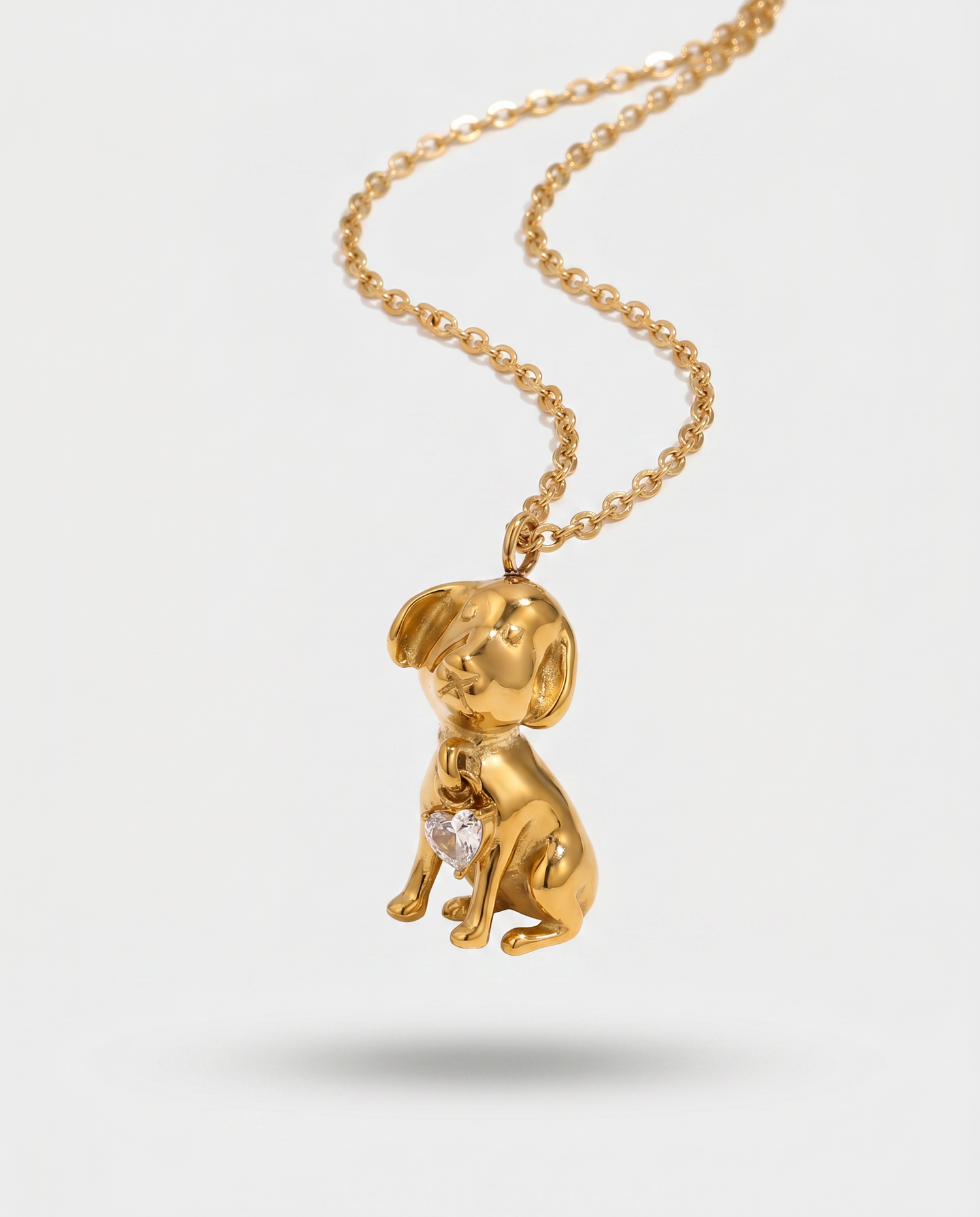Cleo Puppy Heart Pendant Necklace