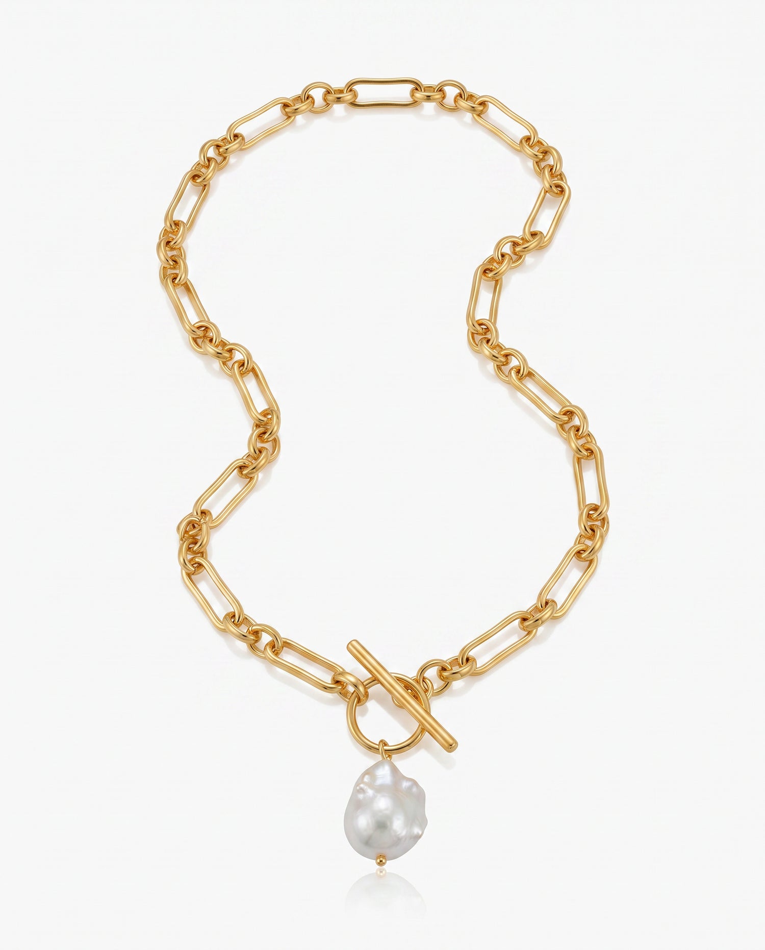 Baroque Pearl Chain Necklace