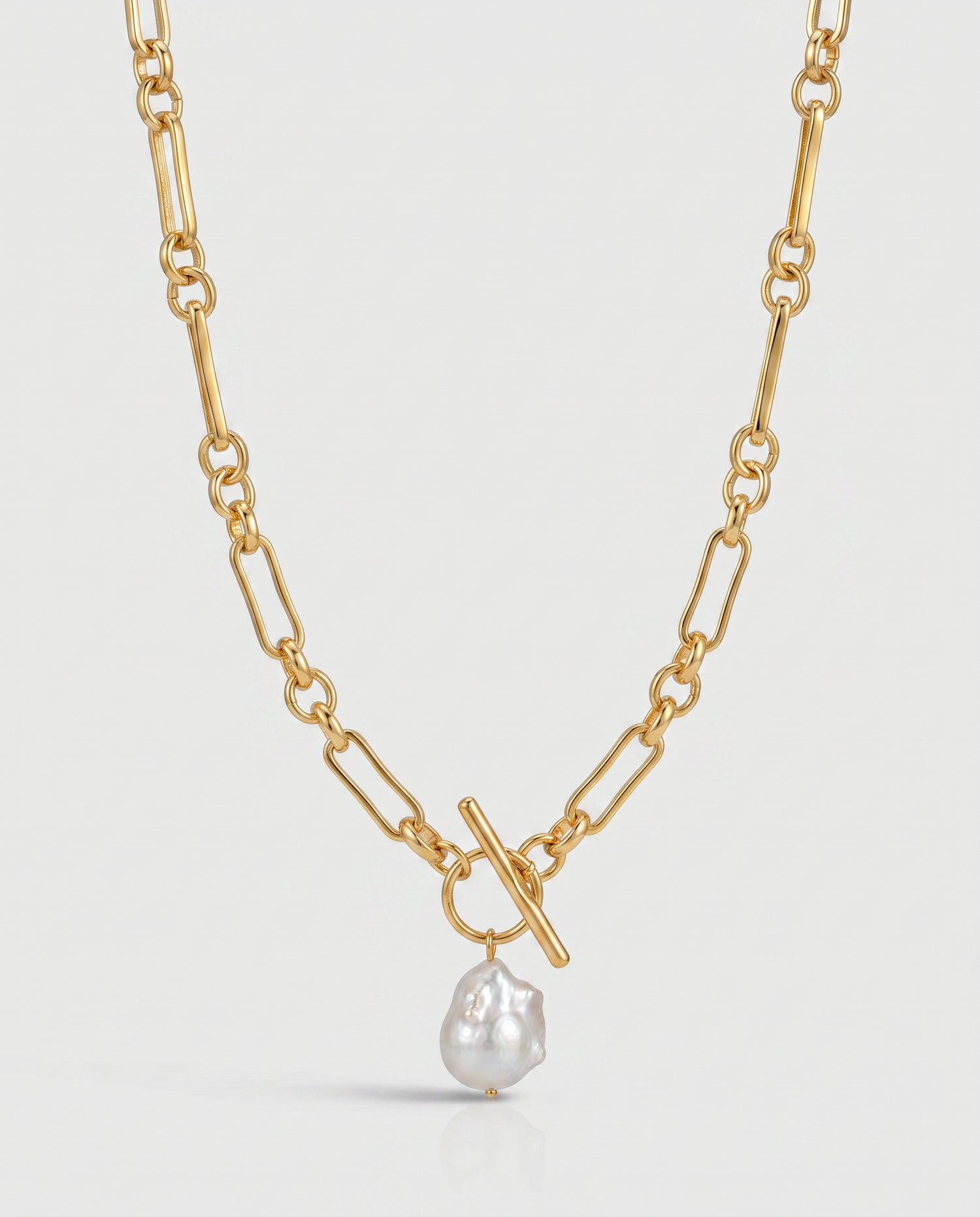 Baroque Pearl Chain Necklace