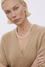 Lyra Handcrafted Choker — Quartz, studio product shot